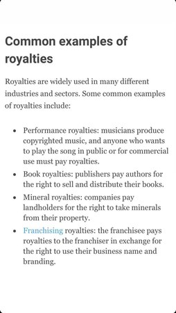 royalties
